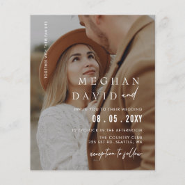 Budget Elegante Foto Overlay Einladung Hochzeit