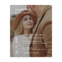 Budget Elegante Foto Overlay Einladung Hochzeit