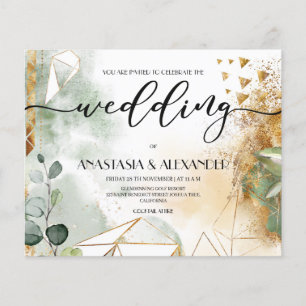 BUDGET/Elegante Hochzeitseinladung. Einladung Flye Flyer