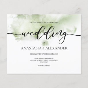 BUDGET/Elegante Hochzeitseinladung. Einladung Flyer