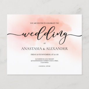 BUDGET/Elegante Hochzeitseinladung. Einladung Flyer