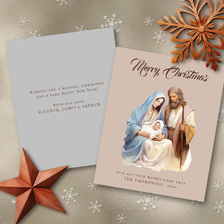 Budget Elegante Krippe Frohe Weihnachtskarte