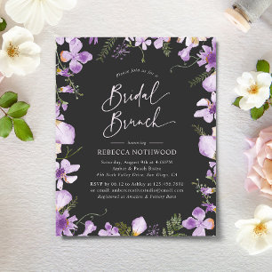 Budget Elegante Lavender Bridal Brunch Einladung