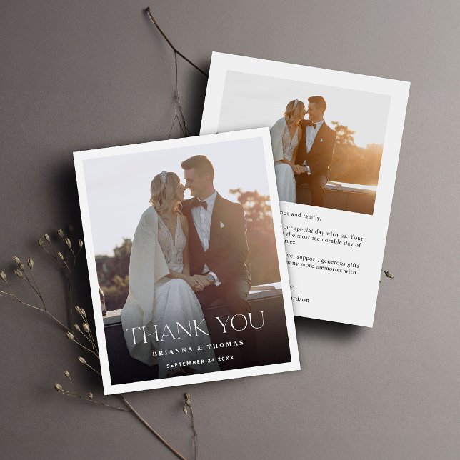 Budget Elegante Moderne Foto Hochzeit Vielen Dank (Von Creator hochgeladen)