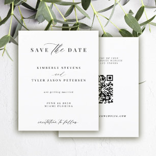 Budget elegante QR CODE Hochzeit speichern Sie das