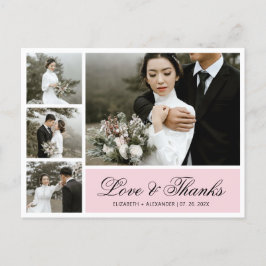 Budget Elegante Script Hochzeit Vielen Dank Postca Postkarte