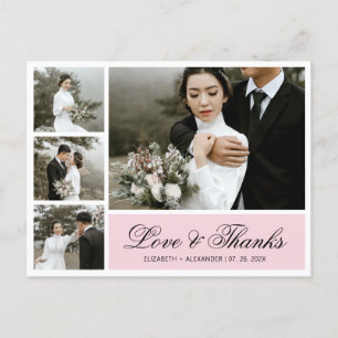 Budget Elegante Script Hochzeit Vielen Dank Postca Postkarte