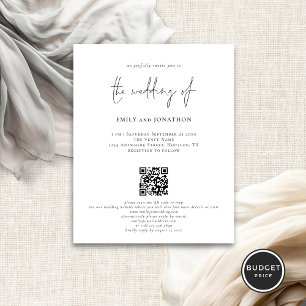Budget Elegante Script QR Code Hochzeitsempfehlung