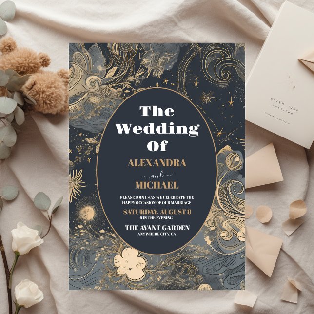 Budget Elegante Silver Gold Celestial Wedding (Von Creator hochgeladen)