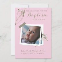 Budget Elegante Taufen unserer Baby-Einladung