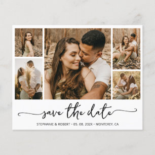 Budget Elegante Typografie Collage Save the Date Flyer