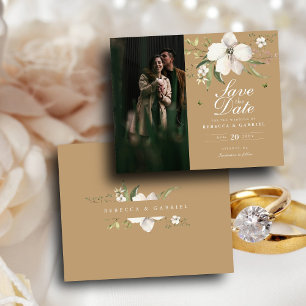 Budget Elegante Wasserfarben Save the Date Bild Flyer
