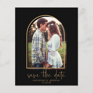 Budget Eleganter Arch Black Save the Date
