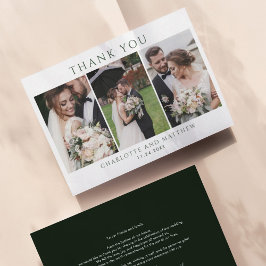 Budget Eleganter Text und Fotos Hochzeit Vielen Da Mitteilungskarte