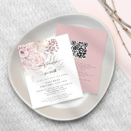 Budget Elegantes Florals QR Code Hochzeitsempfehlu