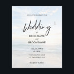 Budget Elegantes Foto Beach Hochzeiten Einladungen Flyer<br><div class="desc">Unexpensive Minimalistische Elegant Black and White Beach Foto Wedding Invitation mit einem einfachen und modernen Design mit whimsical Kalligraphie handgeschriebenen Skript,  große weiße Räume und 2 tropische Paradies Hintergrund Fotos. Erstellen Sie einfach Ihre eigene Budget Hochzeit Einladung Grafik Design.</div>