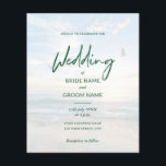 Budget Elegantes Foto Beach Hochzeiten Einladungen Flyer<br><div class="desc">Unexpensive Minimalistische Elegant Black and White Beach Foto Wedding Invitation mit einem einfachen und modernen Design mit smaragdgrünen whimsical Kalligraphie handgeschriebenen Skript,  große weiße Räume und 2 tropische Paradies Hintergrund Fotos. Erstellen Sie einfach Ihre eigene Budget Hochzeit Einladung Grafik Design.</div>