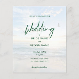 Budget Elegantes Foto Beach Hochzeiten Einladungen Flyer