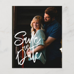 Budget-elegantes Foto-Save-the-Date-Flugblatt Flyer