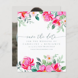 Budget Elegantes rosa Foto Save the Date
