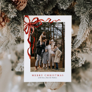 Budget Elegantes rotes Schleife Weihnachten Ein Fo