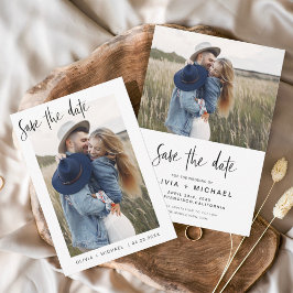 Budget Elegantes Save the Date Foto Minimalistisch Flyer