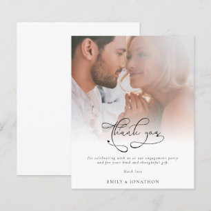 Budget Elegantes Script Foto Verlobung Vielen Dank