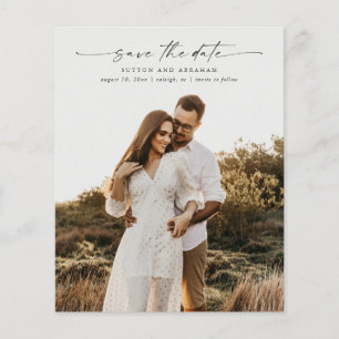 Budget Elegantes Skript Foto Hochzeit Save the Dat