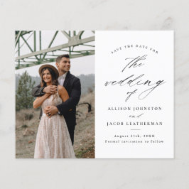 Budget Elegantes Skript-Foto Hochzeit speichern Si