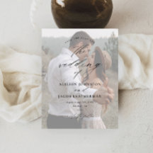 Budget Elegantes Skript-Foto Hochzeit Speichern Si