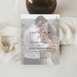 Budget Elegantes Skript-Foto Hochzeit Speichern Si