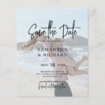 Budget Elegantes Typografie-Foto Save the Date