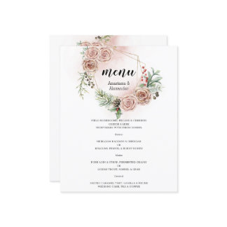 Budget Elegantes WEDDING MENU.