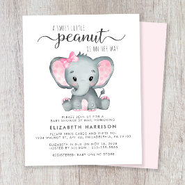Budget Elephant Baby Girl Dusche per Mail Einladun