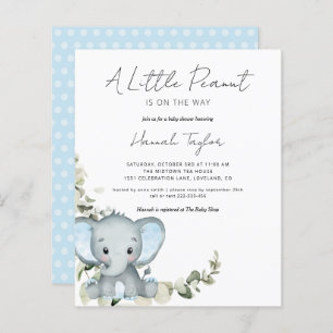 Budget Elephant Boy Baby Shower Einladung