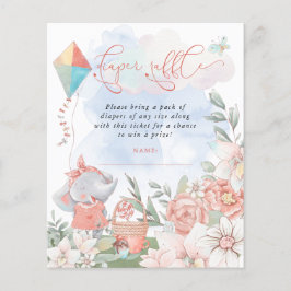 Budget Elephant Diaper Raffle Baby Dusche Picnic