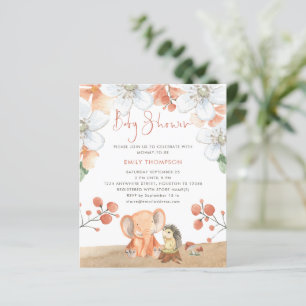 Budget Elephant Igel Florals Girl Baby Shower