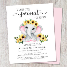 Budget Elephant Sunflowers Baby Girl Dusche