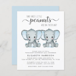 Budget Elephant Twin Baby Boys Dusche per Mail