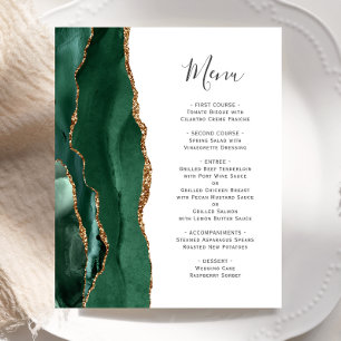 Budget Emerald Green Gold Agate Wedding