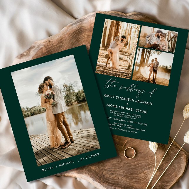 Budget Emerald Green Minimalistisch Foto Wedding (Von Creator hochgeladen)