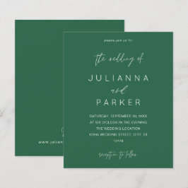 Budget Emerald Green MOD Calligraphy Wedding