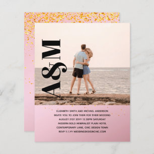 BUDGET Engagement Party Einladung FOTO BOLD TEX