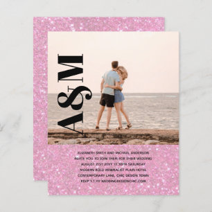 BUDGET Engagement Party Einladung FOTO BOLD TEX