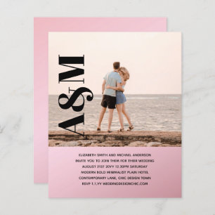 BUDGET Engagement Party Einladung FOTO BOLD TEX