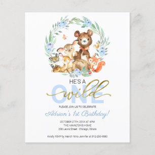 Budget Er ist eine wilde Einladung zum ersten Gebu