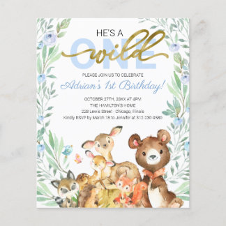 Budget Er ist eine wilde Einladung zum ersten Gebu