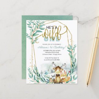 Budget Er ist eine wilde Einladung zum ersten Gebu