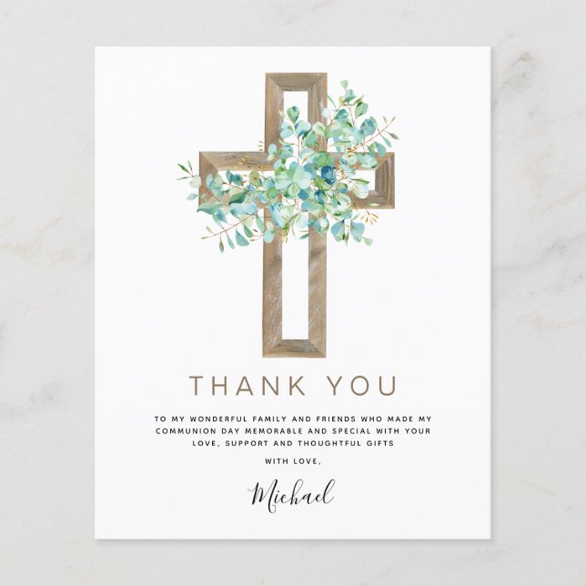 Budget Erste heilige Kommune Vielen Dank Eukalyptu Flyer (Vorne)