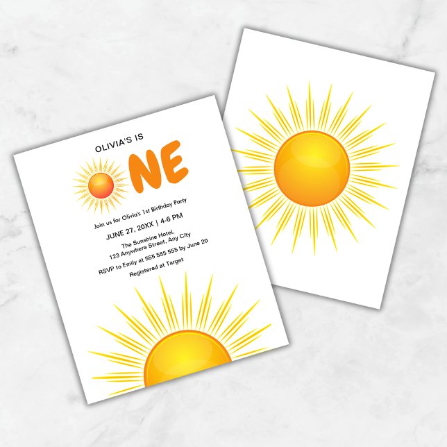 Budget Erste Reise rund um die Sun Birthday Einlad (Budget First Trip Around the Sun 1st Birthday Invitation )